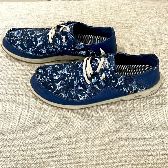 Columbia PFG Bahama Vent Laced Relax Boat Shoe, Navy - Picture 9 of 9